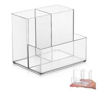 Lurrose Organizer Resistente per Cosmetici in Acrilico Scomparti Divisori Multipli e Salvaspazio, per Make-up e Pennelli da Tavolo