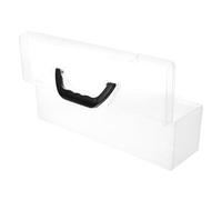 Lurrose Organizzatore Portapennelli in Plastica Trasparente con Manico, Contenitore Porta Pennelli per Acquerelli, Scatola Grande 35,5x10,7x12 Cm per Pittura e Artigianato, Custodia Porta