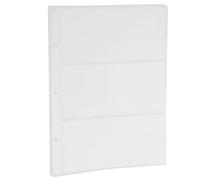 Lurrose Pagine Porta Banconote in PVC 3 Fori 10 Fogli, Buste Trasparenti per Raccolta Valuta, Inserti Protettivi per Album Collezione Monete e Banconote, Formato Compatto per