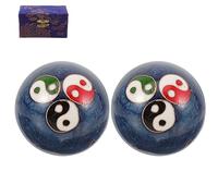 Lurrose Palline in Metallo Per Massaggi Alle Mani Pratiche Per Esercizi Manuali Con Scatola Per Trasporto e Riposto Piccole e Levigate Per Rilassare Muscoli e Ossa