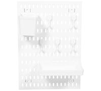 Lurrose Pannello Organizer da Parete Ripiano Portaoggetti Salvaspazio per Armadio e Scrivania, per Appendere Portachiavi e Accessori Vari