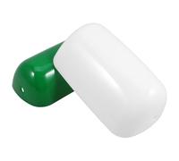 Lurrose Paralume da Banco Vintage in Plastica Pp 2 Pezzi Verde e Bianco, Paralume di Ricambio per Lampada da Tavolo, per Ufficio e Zona Giorno