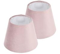 Lurrose Paralumi da Tavolo Vellutato Bianco Rivestimento Interno, Coprilampada Compatibile E27/e14, Set 2 Pezzi, Piccolo Paralume per Lampada da Comodino, per Camera da Letto e Soggiorno