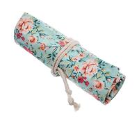 Lurrose Pencil Case Roll up Tela Con Capacità Astuccio Portatile Per Artisti e Studenti Organizer Per Matite e Penne Per Scuola e Ufficio