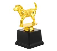 Lurrose per Cani, 1° Posto: Coppa Premio Oro per la Competizione di Agility | per squadre sportive, simpatica statuetta di cucciolo, finitura dorata con base nera, centrotavola da scrivania, per gare, to