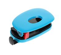 Lurrose Perforatrice da Scrivania Due Strumento Ufficio Compatto e Resistente per Carta Cartoncino e Materiale da Craft Facile da Usare e Portatile Colore Blu con Righello