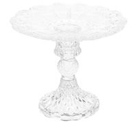 Lurrose Piatto di Frutta in Vetro Piedini, Vassoio per Antipasti e Frutta Secca, Piatto da Dessert Elegante per Casa, Ristorante e Buffet, Design Vintage Ampia Apertura e Ventilazione