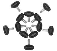 Lurrose Piedini Regolabili per Sedie e Tavoli 24 Pezzi Filettatura M8X20Mm e Base Antiscivolo Nera da 30Mm, Adatti per Livellare Mobili e Proteggere Pavimenti in Ambienti Interni