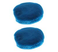 Lurrose Piumino Cipria Piccolo 2 Pezzi Colore Blu Peacock, Morbido e Riutilizzabile per Trucco Secco e Polvere Multiuso, Nastro di Supporto per Applicazione Uniforme e Delicata sulla