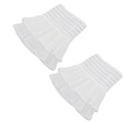 Lurrose Polsini in Pizzo a Strati Eleganti Chiffon, di Maniche Finte Romantiche e Skin Friendly per Costume Vittoriano e Cosplay Femminile