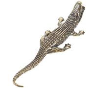 Lurrose Porta Incenso in Ottone Vintage a Forma di Coccodrillo Bruciatore di Incenso Multifunzionale Compatto Ornamento da Scrivania Resistente alle Alte Temperature per Veranda e