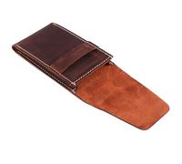 Lurrose Porta Orologio Singolo in Pelle e Poliestere, Custodia da Viaggio Compatta e Resistente, Borsa Organizer per Conservare Orologi Durante i Viaggi