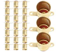 Lurrose Portalampada a Vite 25 Pezzi, Accessori per Test di Circuiti Elettrici, Portalampada Miniatura Led, Base per Lampadine, per Esperimenti a Casa, 12 Volt