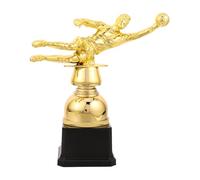 Lurrose Premio Resistente allo Sbiadimento Oro Portiere Calcio Design Elegante in Plastica per Premi Giovani e Souvenir Fan della Lega Giovanile