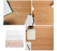 Lurrose Puntine da disegno trasparenti da 200 pezzi, puntine decorative per bacheche, da appendere alla parete, per ufficio, casa, decorazioni, design a sfera rotonda.