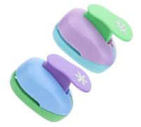 Lurrose Punzonatrice per Carta Fai da Te 2 Pezzi in Plastica per Scrapbooking e Inviti, Stimola Curiosità ed Esercita Mani e Cervello, Stile Casual Stili multipli