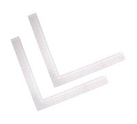 Lurrose Righello da Cucito Strumento per Sartoria 2 Pezzi in Plastica Scala di Precisione e Angolo Retto per Taglio Tessuti e Progettazione Modelli
