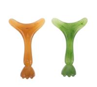 Lurrose Rullo Massaggiante Viso e Crema gli Occhi in Resina Set 2 Pezzi Bastoncini Mini per Agopressione, Portatile e Delicato per Massaggio Contorno Occhi e Cura Pelle Quotidiana