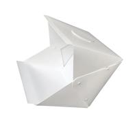 Lurrose Scatola Luminosa per Fotografia da Studio Portatile in Plastico Bianco, Design Pieghevole Facile da Montare per Piccoli Prodotti e Altri Oggetti