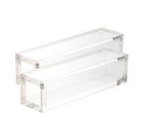 Lurrose Scatola Porta Dadi Magnetica in Acrilico 2 Pezzi Coperchio Design Semplice e Pratico per Conservare Piccoli Oggetti e Gioielli in Bagno o Veranda