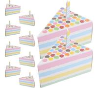 Lurrose Scatole Porta Caramelle a Forma di Torta Triangolare 10 Pezzi in Carta per Confezionare Dolci e Conservare Snack in Negozi Atmosfera Festiva