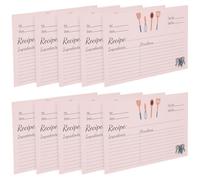 Lurrose Schede di Ricette Decorative da Cucina 50 Pezzi, Carte Dietetiche Vuote Bordi Arrotondati, Pratiche Schede Ricetta per Uso Quotidiano e Regali per Feste Nuziali
