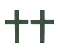 Lurrose Schiuma Floreale per Composizioni Fai da Te 2 Pezzi a Forma di Croce, Blocco ad Alta Densità per Fiori Freschi e Decorazioni Funebri, Base Riutilizzabile per Altarini e Tombe