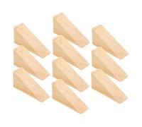 Lurrose Set 10 Pezzi Fermaporta in Legno Antiscivolo Cunei Stabili 6x2x3 Cm Per Porte Pesanti Casa Ufficio Protezione Anticollisione Da Pavimento