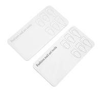 Lurrose Set 2 Pezzi Tavolozze per Miscelare Smalti Gel Unghie in Acrilico 11x5,5 Cm, Tavolozza per Esercizi Pittura Nail Art, Piastra per Salone Fai da Te per Colori e Sfumature