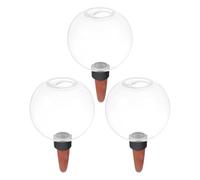 Lurrose Set 3 Globi di Irrigazione Automatica per Piante da Interno in Ceramica e PVC, Inserti Autoirriganti per Vaso Design a Globo, per Irrigazione di Bulbi e Cura Giardino