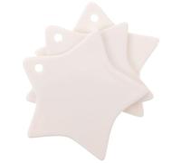 Lurrose Set 3 Pezzi Ciondoli in Ceramica Bianca Fai da Te Superficie Liscia, per Dipingere, e Occasioni come Anniversari o Chiese