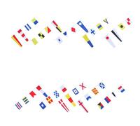 Lurrose Set 40 Bandiere Segnalazione Codice Nautico Resistenti UV e Vento, Bandiere Decorazione Esterni per Barche, Comunicazione Marina Sicura e Compatta