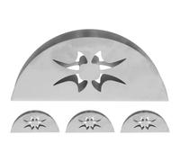 Lurrose Set 4pezzi Porta Tovaglioli da Tavola in Acciaio Inossidabile Design Stilizzato e Linee Morbide, Dispenser Decorativo per Carta da Cucina, per Casa e Cafe