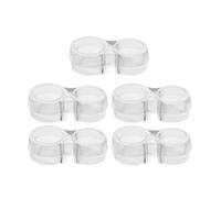 Lurrose Set 5 Pezzi Fermaporta Trasparenti in PVC, Paracolpi Anelli Protettivi per Maniglie Porte, Ammortizzatori Antiurto Silenziosi per Protezione Pareti in Casa e Ufficio