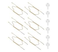 Lurrose Set 6 Ganci Invisibili Molla per Piatti da 6-7 Pollici, Portapiatti da Cucina Regolabile Protezioni, Supporti da Parete per Esposizione Sicura di Piatti Decorativi in Casa