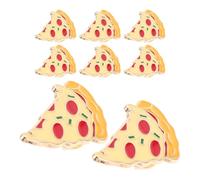Lurrose Set 8 Spille Kawaii a Forma di Pizza, Spille da Fast Food per Ragazze e Ragazzi, Spilla da Colletto Camicia in Smalto, Accessori Moda per Etichette Alimentari e Abbigliamento