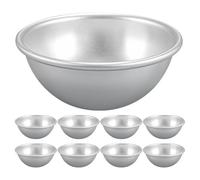 Lurrose Set 9 Pezzi Stampi per Crostate Antiaderenti in Alluminio Medio, Mini Teglie per Torta e Budino da Forno, per Cucina Domestica, Pasticceria e Ristoranti