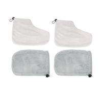 Lurrose Set Colore Casuale in Cotone e Peluche 2 Paia Guanti e Copriscarpe Mantiene Calore e Massimizza L'assorbimento di Umidità per Terapia alla Paraffina Spa per Mani e