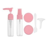 Lurrose Set Contenitori da Viaggio per Cosmetici 30ml in Plastica Rosa Spray Nebulizzatore Fine, Leggero e Ricaricabile per Prodotti Skincare