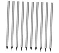 Lurrose Set da 10 Matite da Falegname Argento Lucido, Matite da Disegno Tecnico per Edilizia e Marcatura Legno, Strumenti Portatili per Costruzione, Ufficio e Scuola