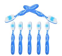 Lurrose Set da 10 Spazzolini Dentali Manico Corto e Setole in Nylon Morbide, Design Compatto in Plastica, per Pulizia e Facile da Trasportare in Residence e Comunità