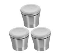 Lurrose Set da 3 Coperchi per Macinapepe in Acciaio Inossidabile, Tappo Macina Sale e Pepe Chiusura Ermetica, Resistente alla Corrosione, per Cucina Domestica e Ristorazione Professionale