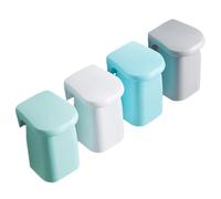 Lurrose Set da 4 Portaspazzolini Magnetici da Parete Bicchieri per Collutorio Design Salvaspazio in Plastica Ecologica Installazione Adesiva Forte per Bagno e WC