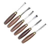 Lurrose Set Da 6 Pezzi kit di attrezzi da carpentiere lavorazione del legno scalpello da intaglio a mano strumento xilografico kit di attrezzi per intagliare il legno noce