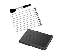 Lurrose Set di Clip Coccodrillo per Modellismo Base Supporto in Plastico e Ferro, per Hobby Craft e Pittura Diy, per Tenere Carta e Foto Stabile Stili multipli