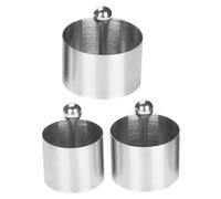 Lurrose Set Stampi Rotondi in Acciaio Inossidabile per Piatti Freddi Pressa Utensili da Cucina Multifunzione per Dessert Mousse e Insalate Singole