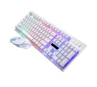 Lurrose Set Tastiera e Mouse Cablati da Gaming Retroilluminazione Luminosa, Design Anti Conflitto, Plastica Resistente, 104 Tasti per Uso Home e Caffè