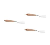 Lurrose Spatola Ergonomica Con Manico in Legno Raschietto Multifunzione Per Miscelazione Di Vernici Per Laboratori Artistici