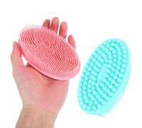 Lurrose Spazzola in Silicone 2 Pezzi per Bagno e Massaggio Corpo Doppia Faccia e Uso Versatile per Neonati