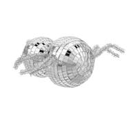 Lurrose Specchio Ragno Decorativo da Discoteca per Halloween Figurina Riutilizzabile con Superficie Specchio Riflettente Ornamento Multiuso per Case Infestate e Feste Tema Disco